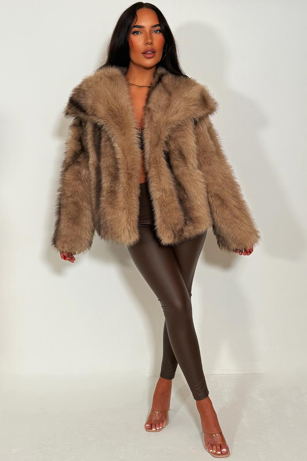 Poppy | Women’s faux fur collared jacket