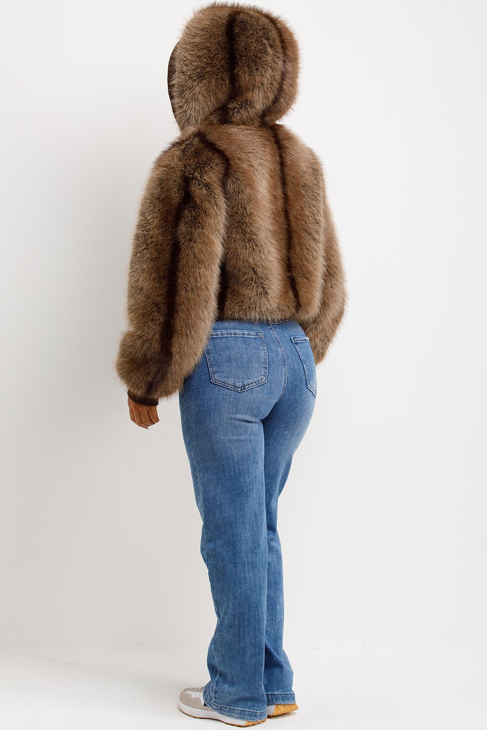 Zariah | Women’s faux fur bomber jacket with hood