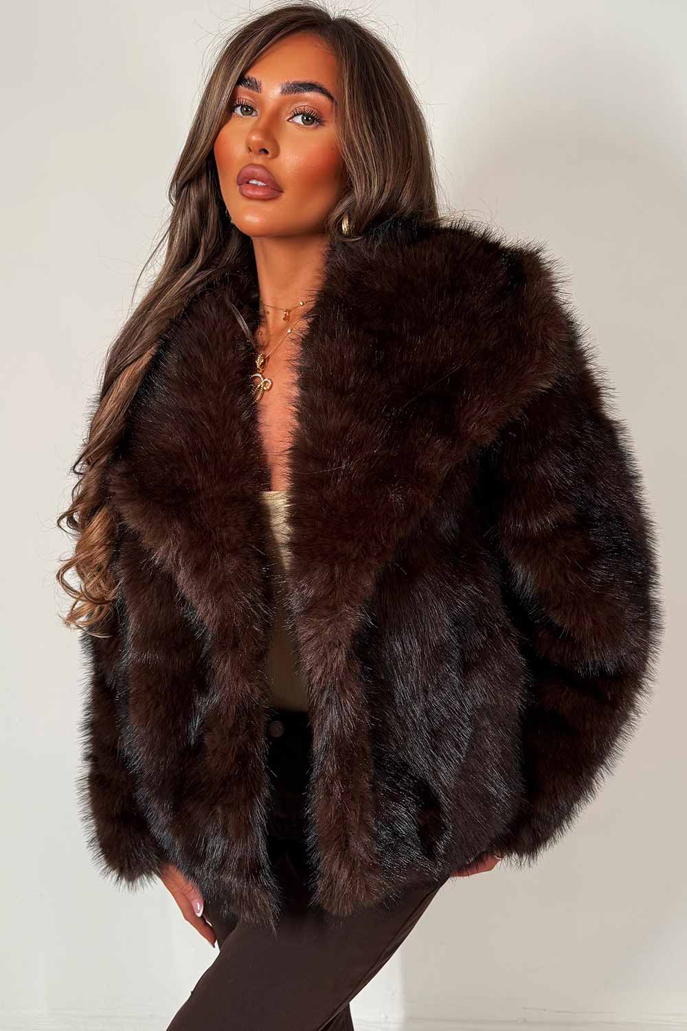Aspen | Women’s faux fur collared jacket