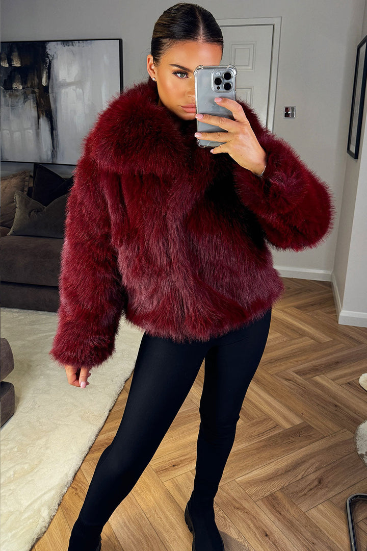 Everlee | Women’s short plush faux fur jacket
