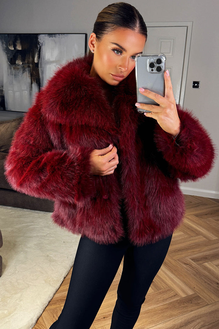 Everlee | Women’s short plush faux fur jacket