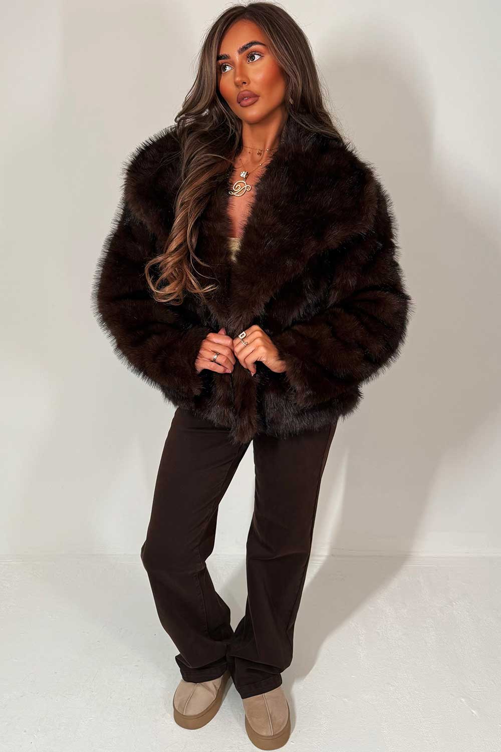 Aspen | Women’s faux fur collared jacket