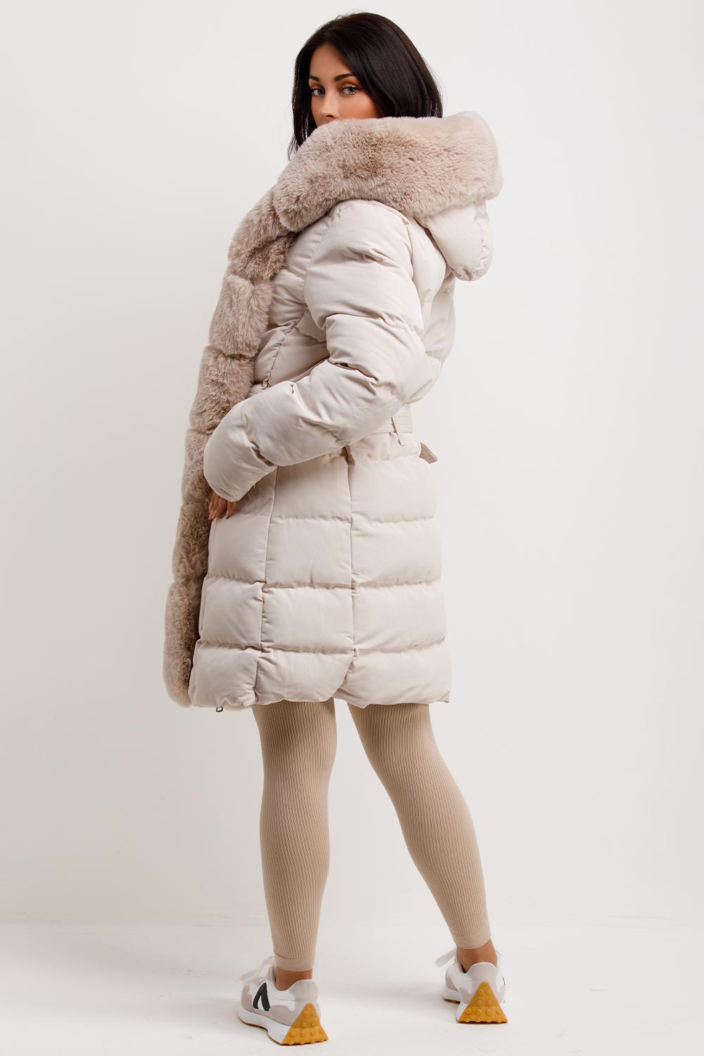 Elisabeth | Women's luxe faux fur-panel winter puffer coat