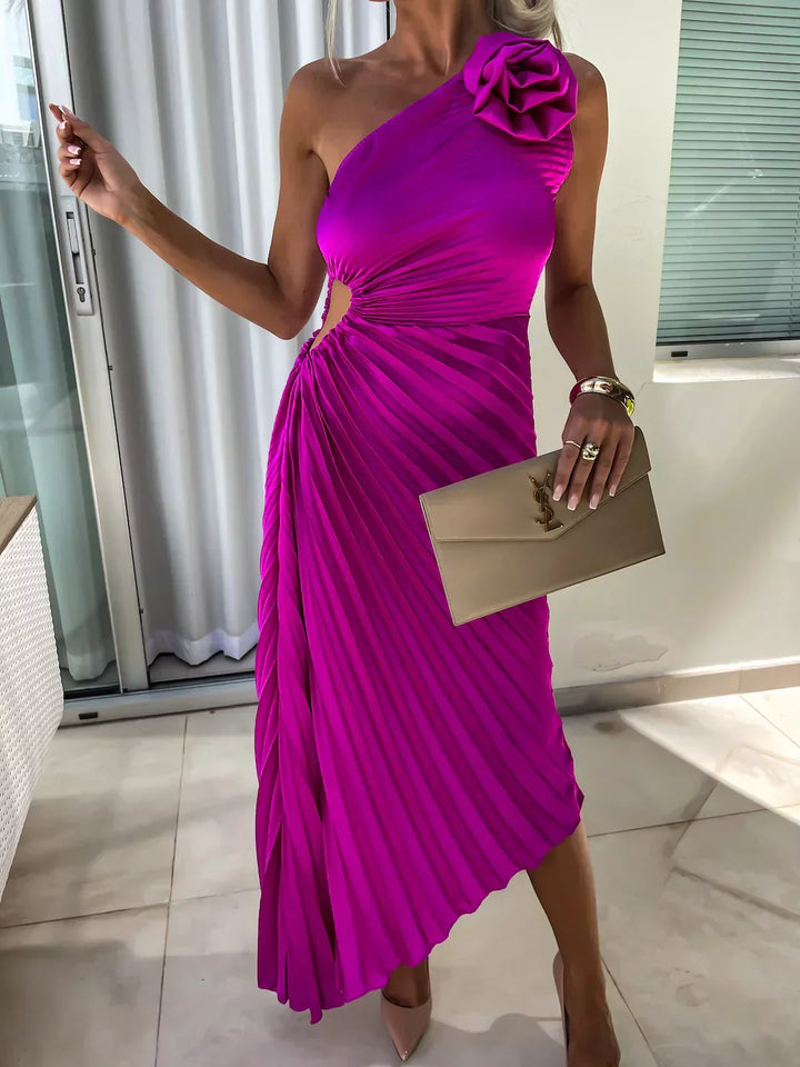 Ara | Women’s maxi gala dress with one-shoulder design and floral