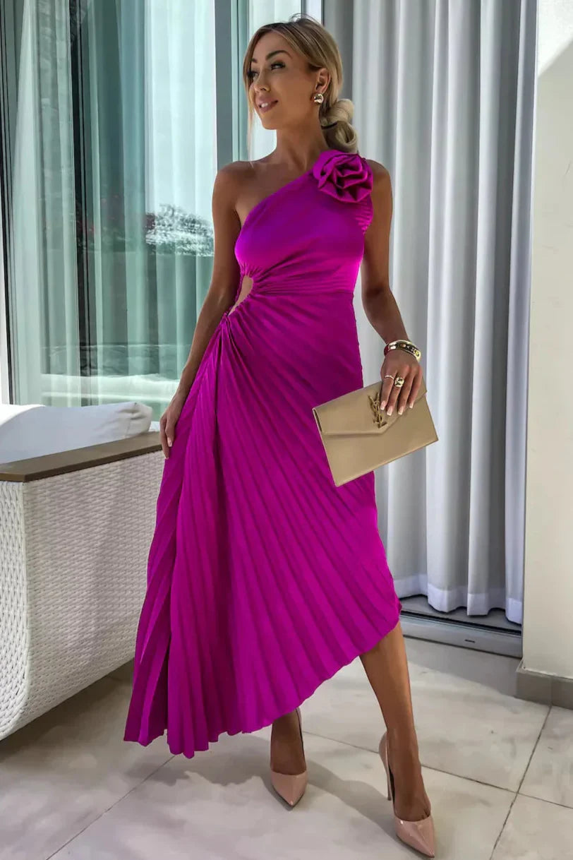 Ara | Women’s maxi gala dress with one-shoulder design and floral