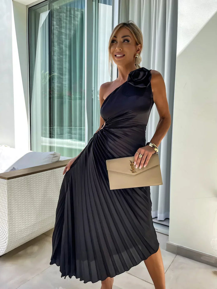 Ara | Women’s maxi gala dress with one-shoulder design and floral