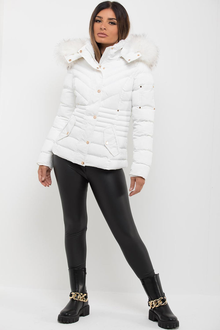 Lilia | Women’s faux-fur hooded puffer jacket