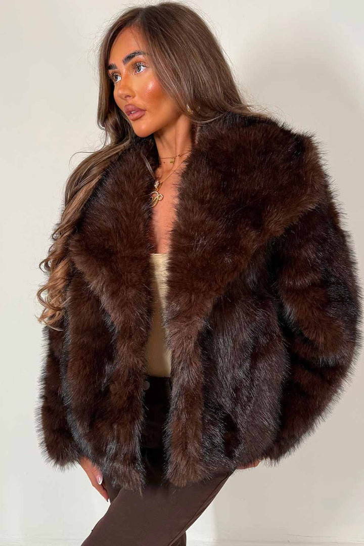 Aspen | Women’s faux fur collared jacket