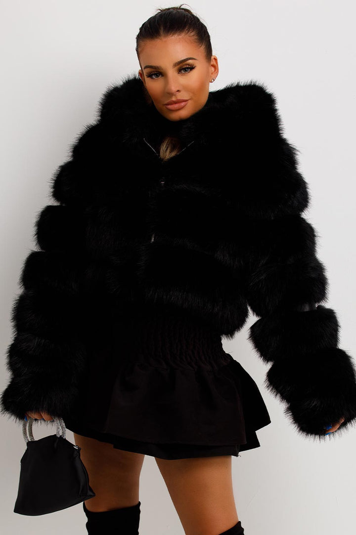 Esme | Women’s hooded faux fur jacket