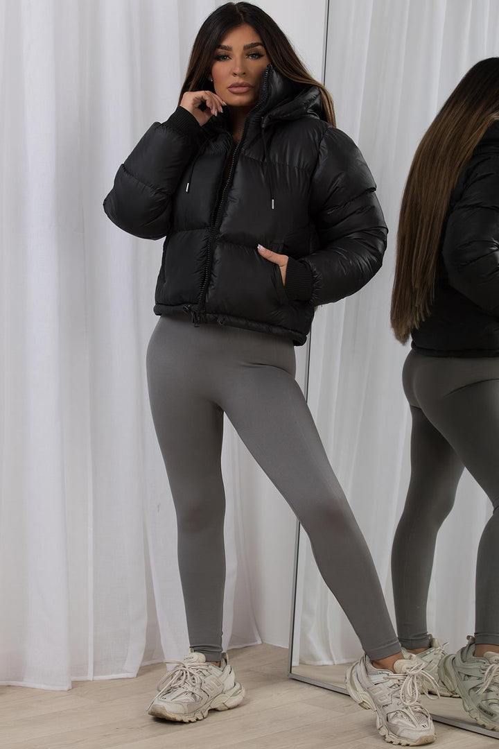 Kaeli | Women’s short puffer jacket with detachable hood