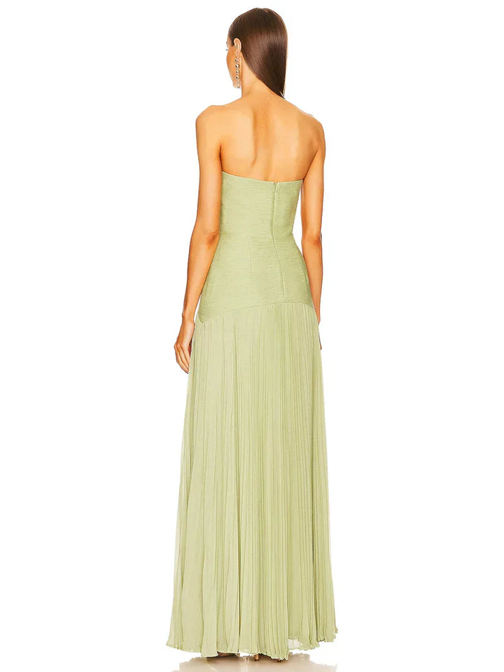 Maya | Sleeveless tube drop-waist maxi dress
