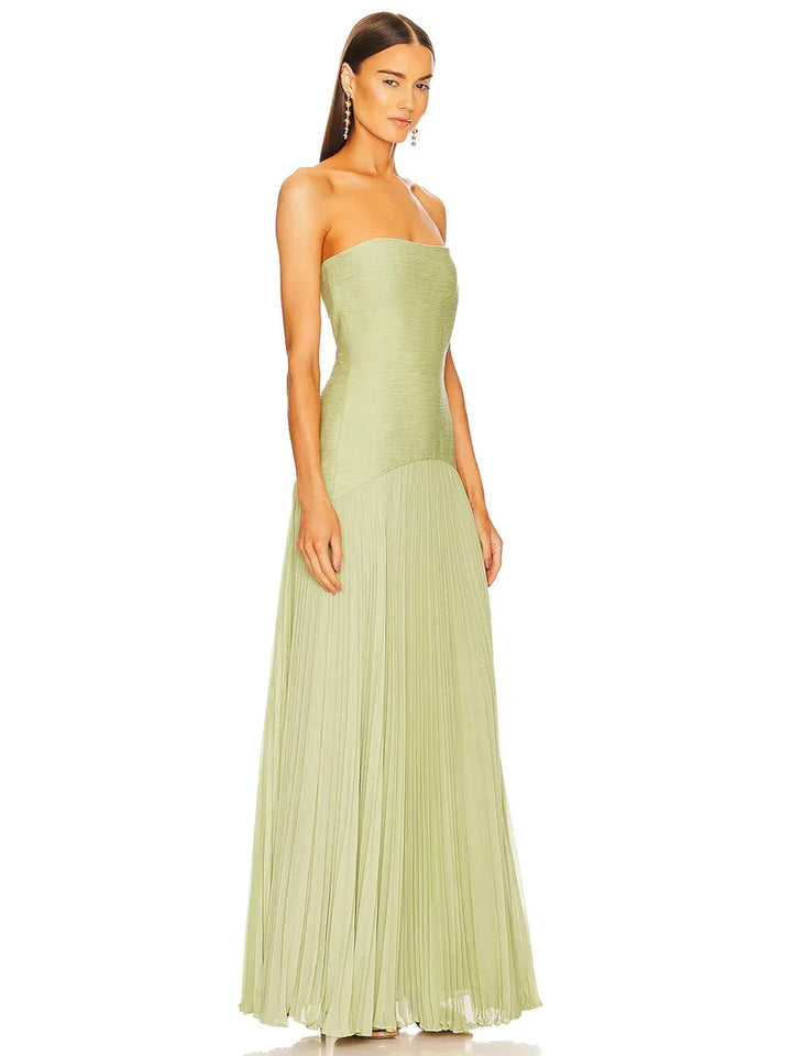 Maya | Sleeveless tube drop-waist maxi dress