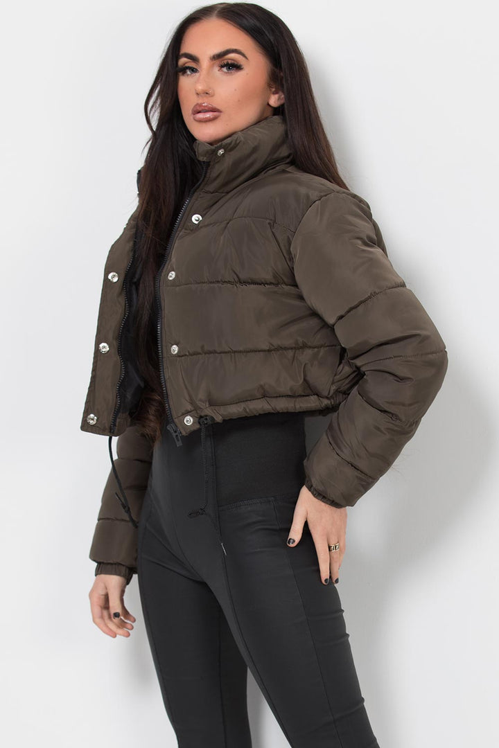 Mazie | Women’s cropped puffer jacket with drawstring hem