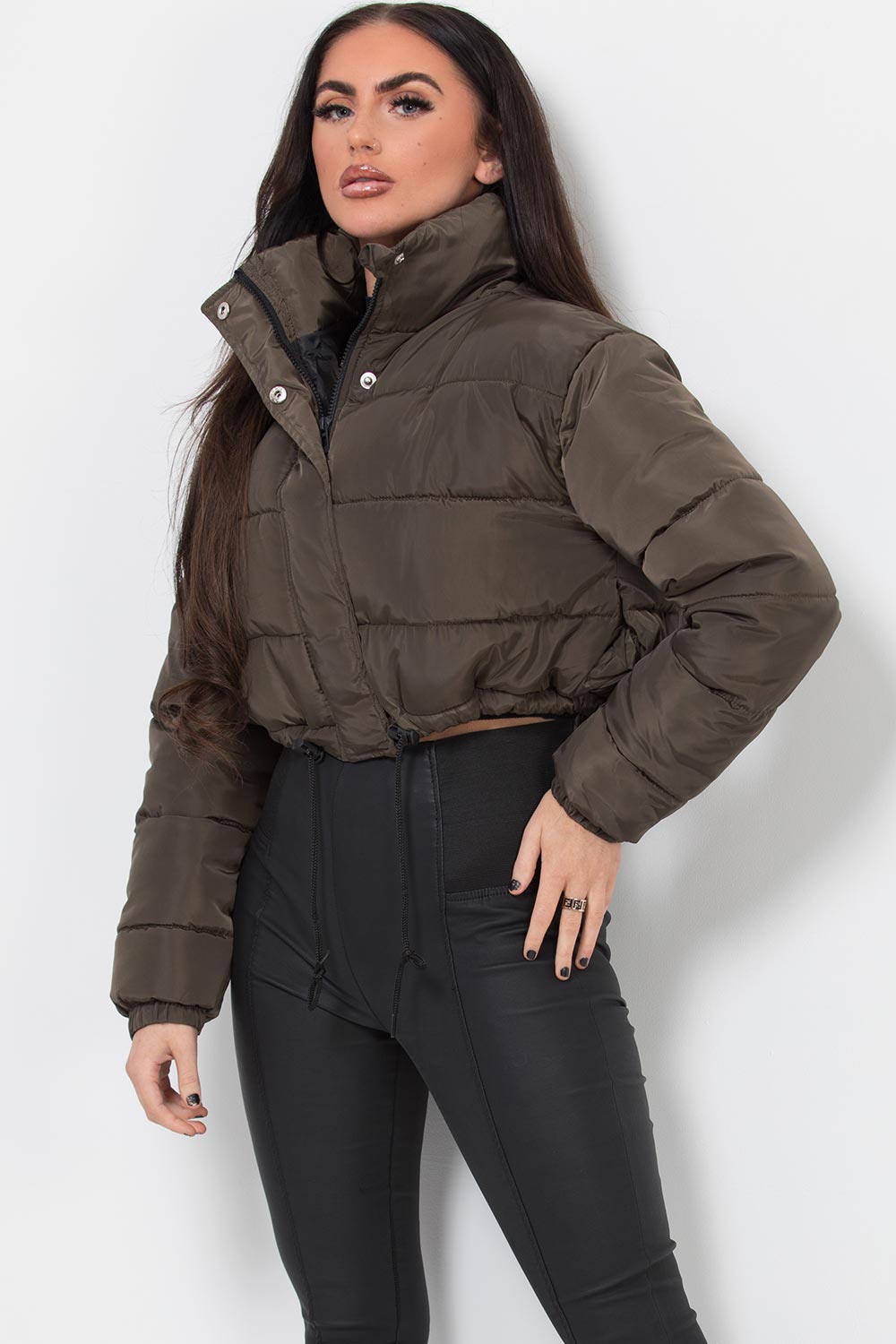 Mazie | Women’s cropped puffer jacket with drawstring hem