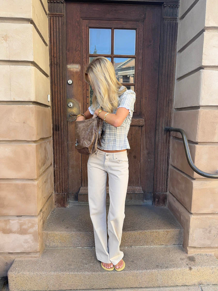 Levine | Women’s low waist wide-leg jeans