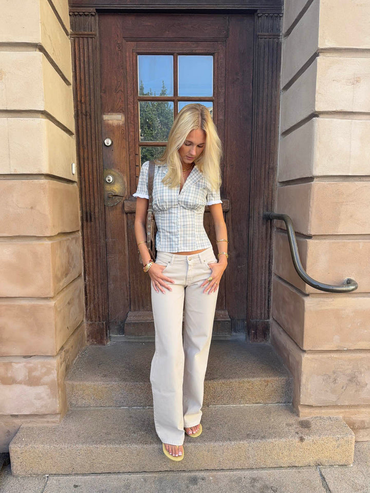 Levine | Women’s low waist wide-leg jeans