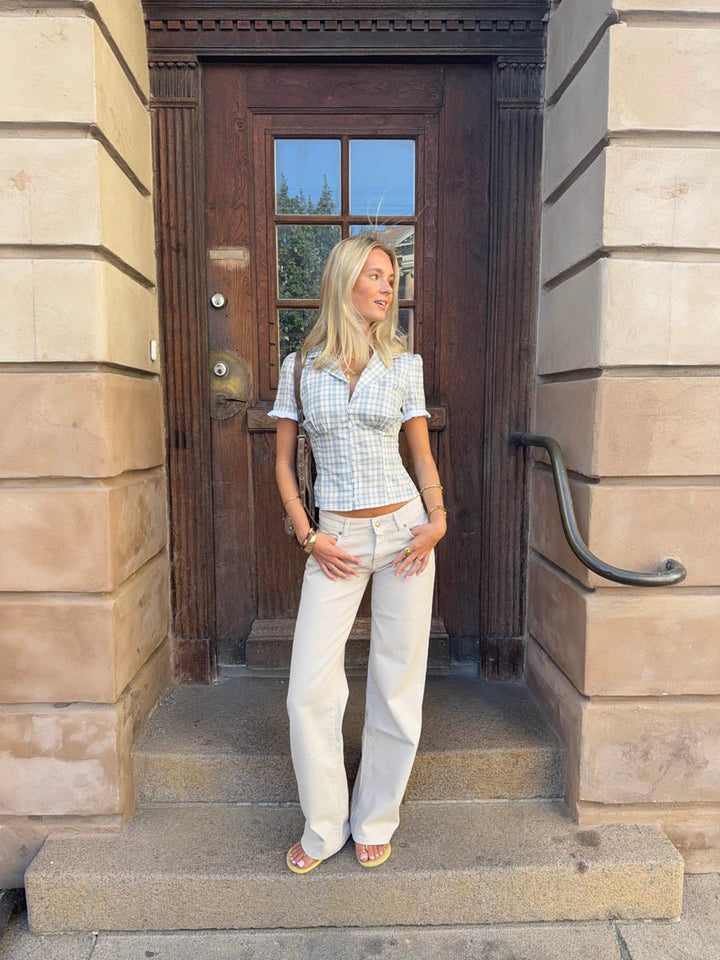 Levine | Women’s low waist wide-leg jeans