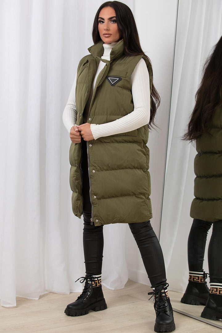 Tiffany | Women’s long belted puffer gilet