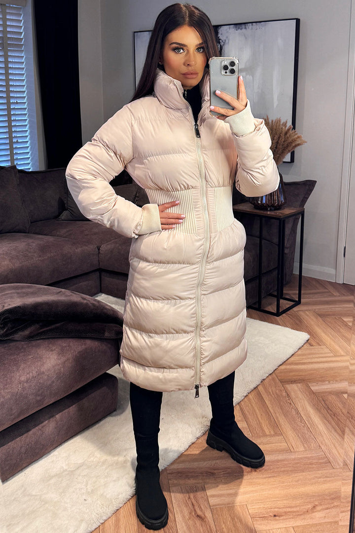 Lorelei | Women’s long padded puffer coat with contour detail