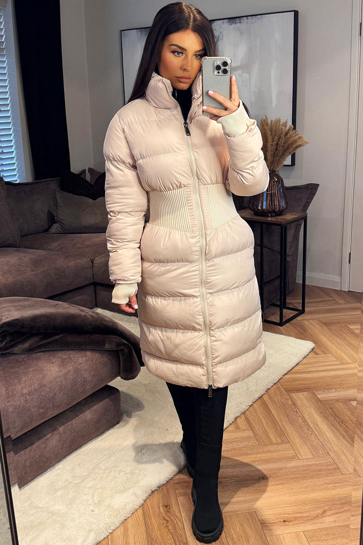 Lorelei | Women’s long padded puffer coat with contour detail