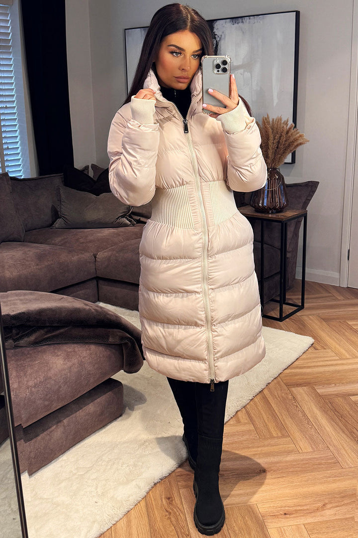 Lorelei | Women’s long padded puffer coat with contour detail