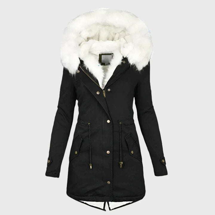 Viy | Women’s faux fur-lined winter parka coat with plush oversized hood
