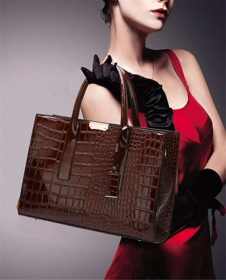 Sally | Women’s embossed handbag with structured design