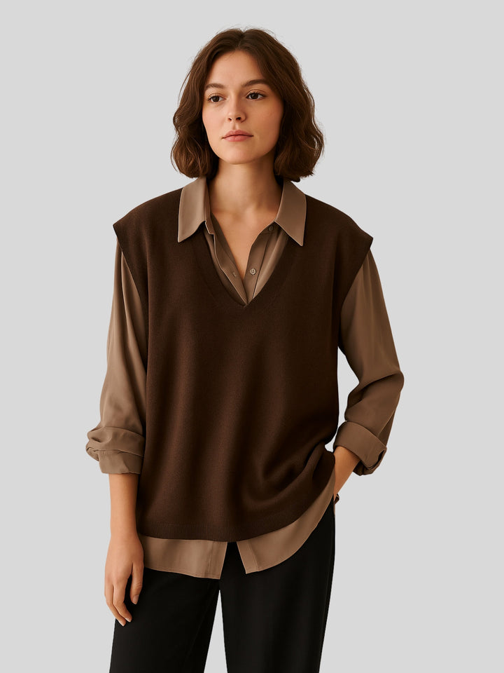 Abigail | Women's vintage knitted vest set