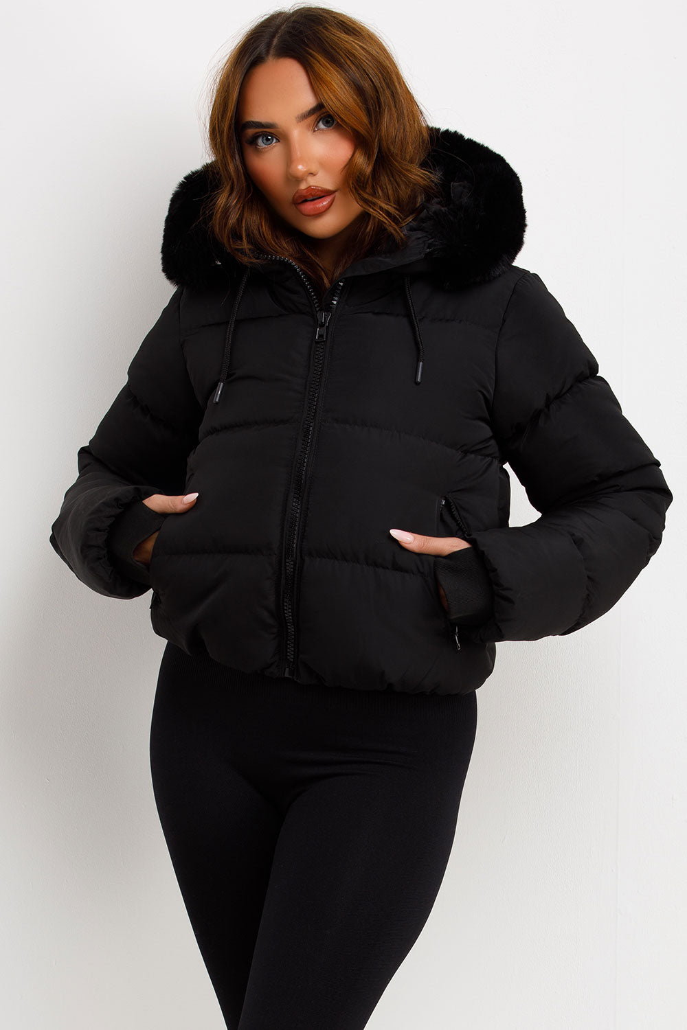 Athena | Women’s faux fur hooded puffer jacket