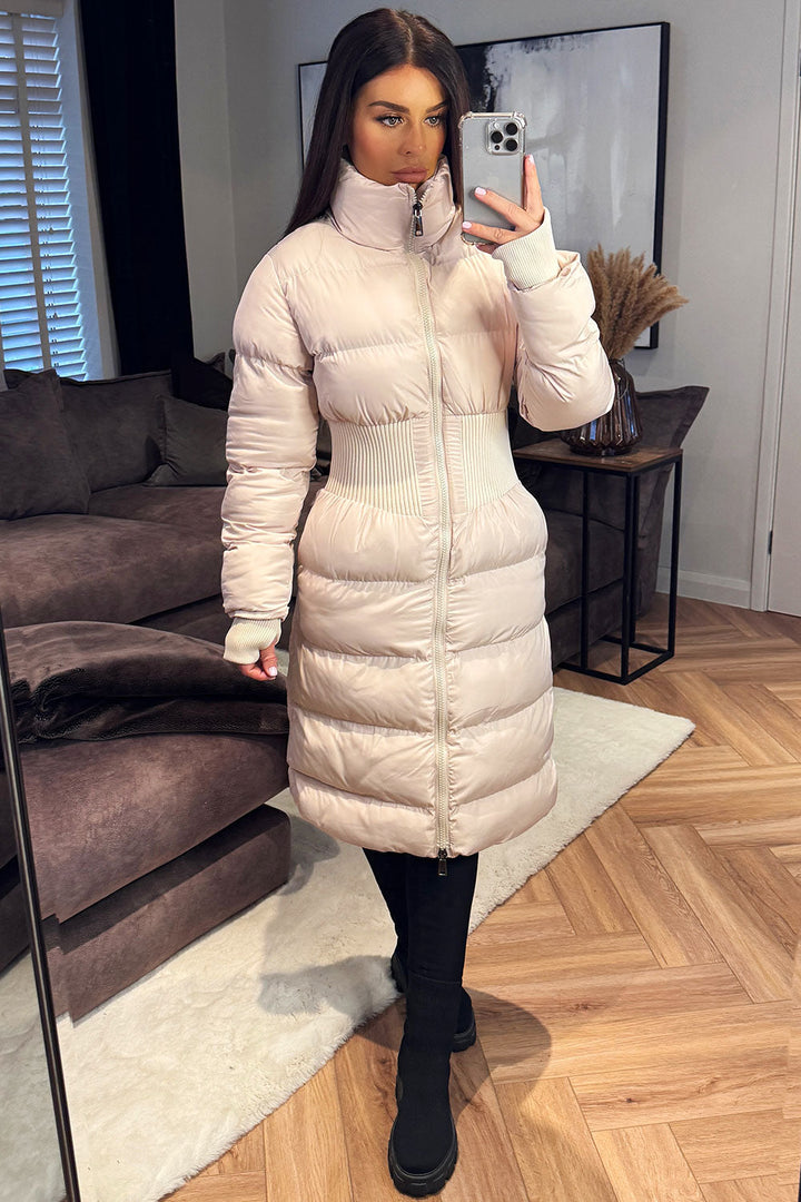 Lorelei | Women’s long padded puffer coat with contour detail