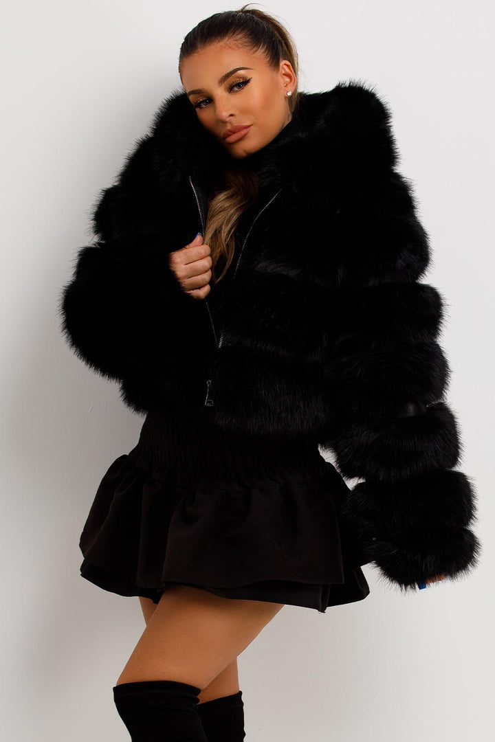 Esme | Women’s hooded faux fur jacket