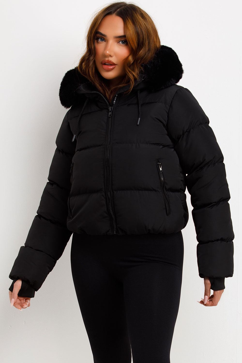 Athena | Women’s faux fur hooded puffer jacket