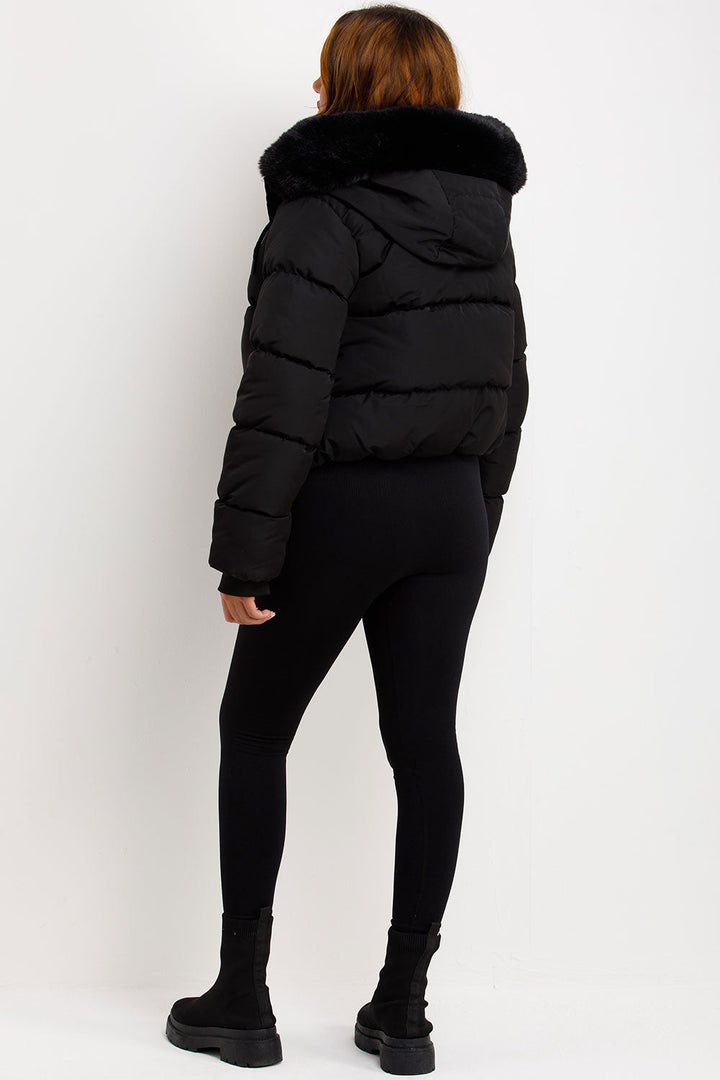 Athena | Women’s faux fur hooded puffer jacket