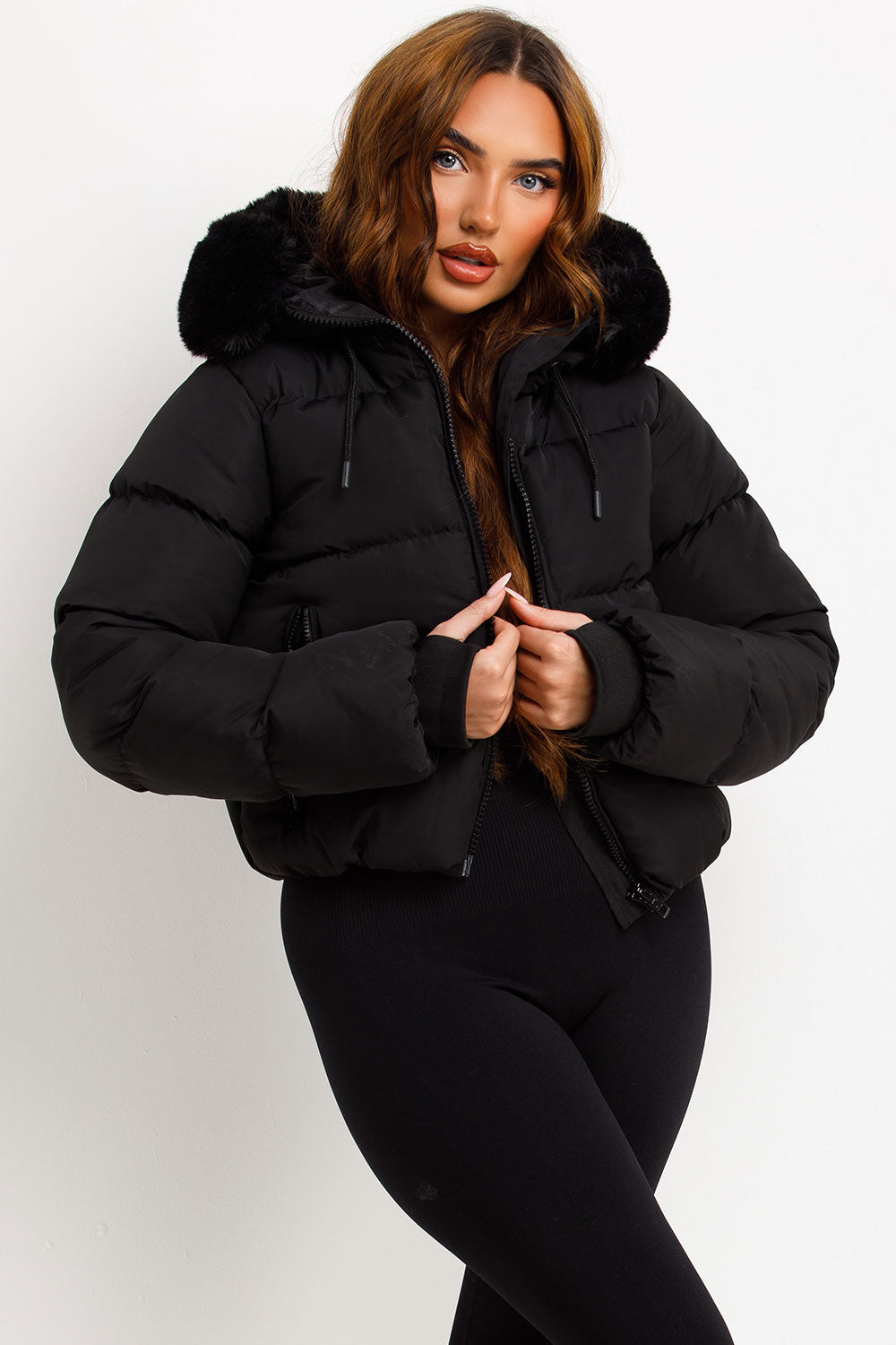 Athena | Women’s faux fur hooded puffer jacket
