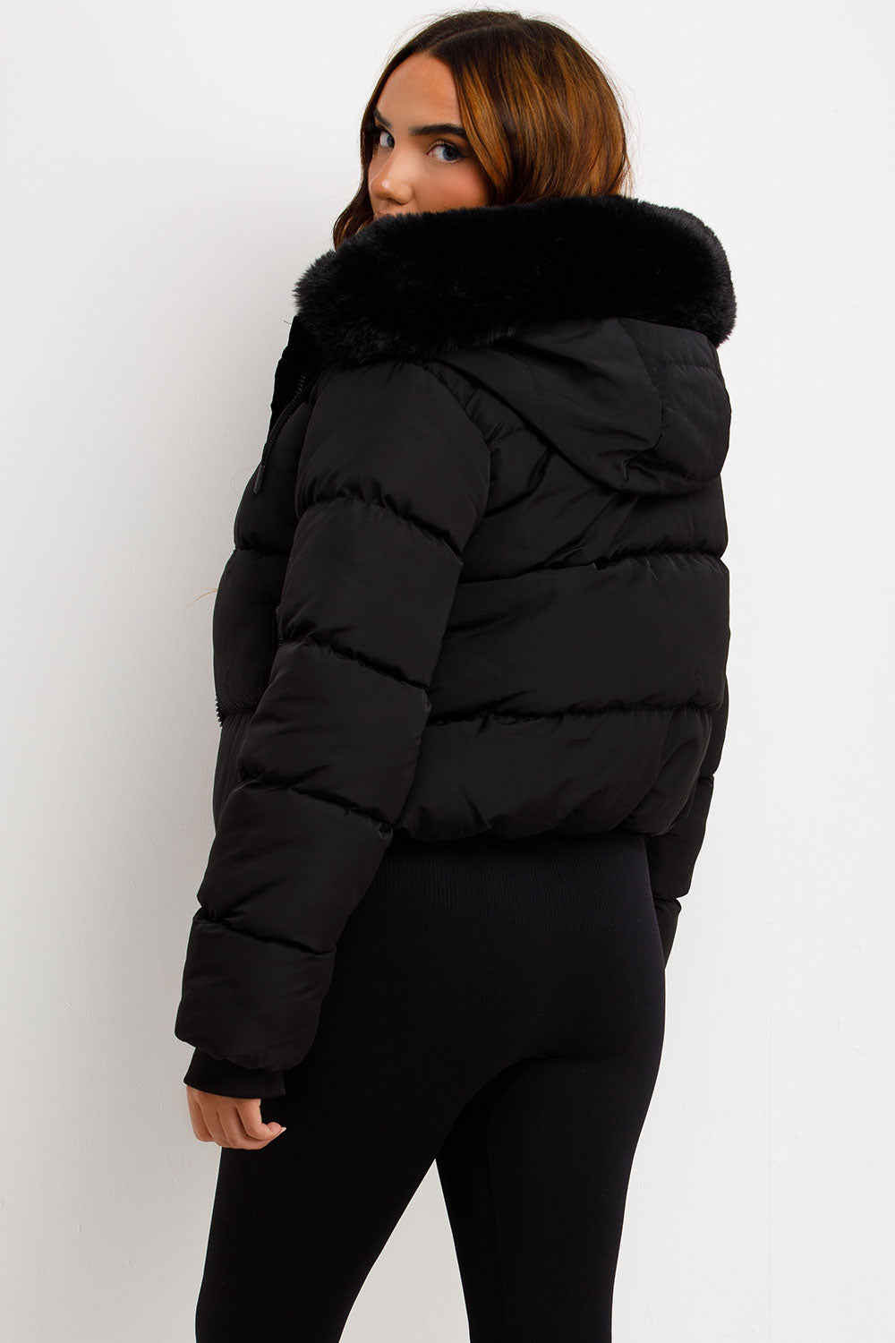Athena | Women’s faux fur hooded puffer jacket