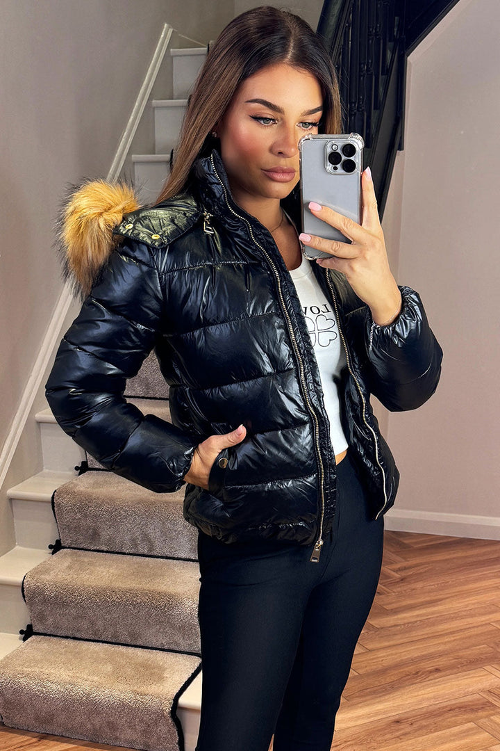 Cameron | Women’s faux fur hood padded puffer jacket