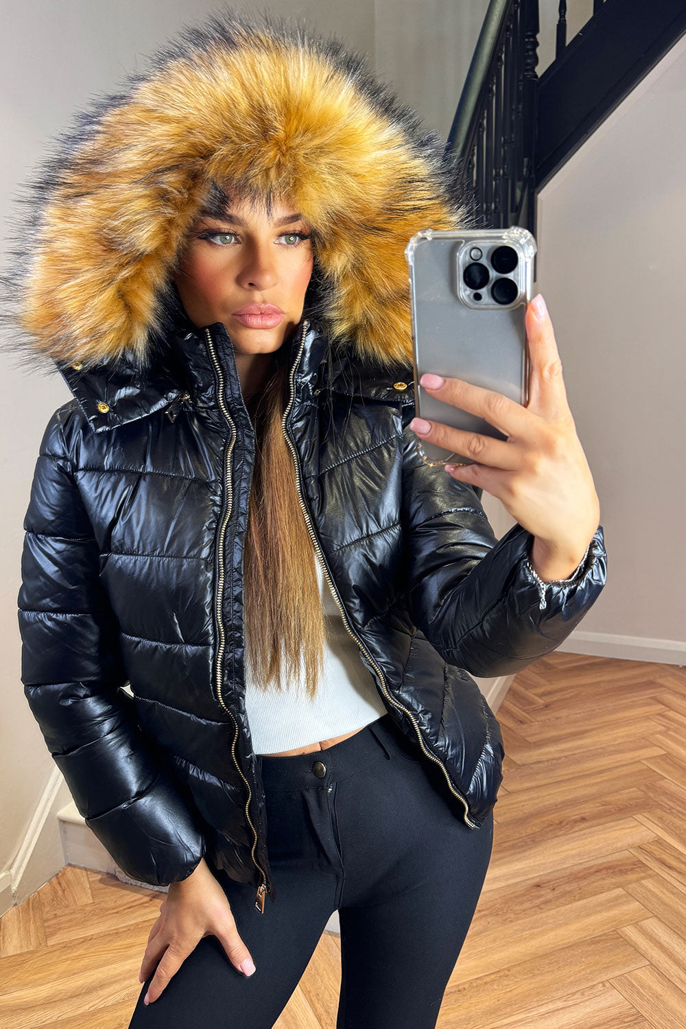 Cameron | Women’s faux fur hood padded puffer jacket