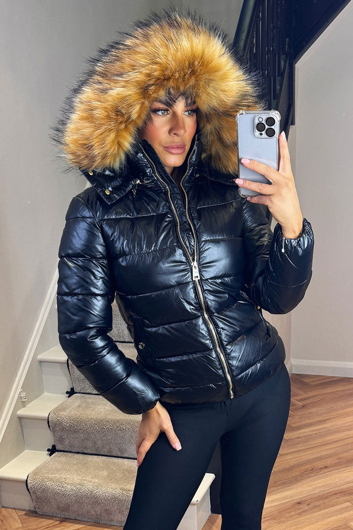 Cameron | Women’s faux fur hood padded puffer jacket