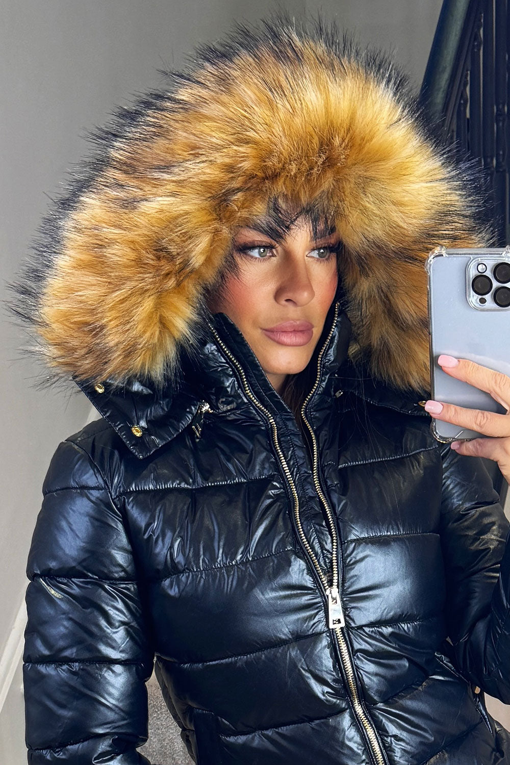 Cameron | Women’s faux fur hood padded puffer jacket