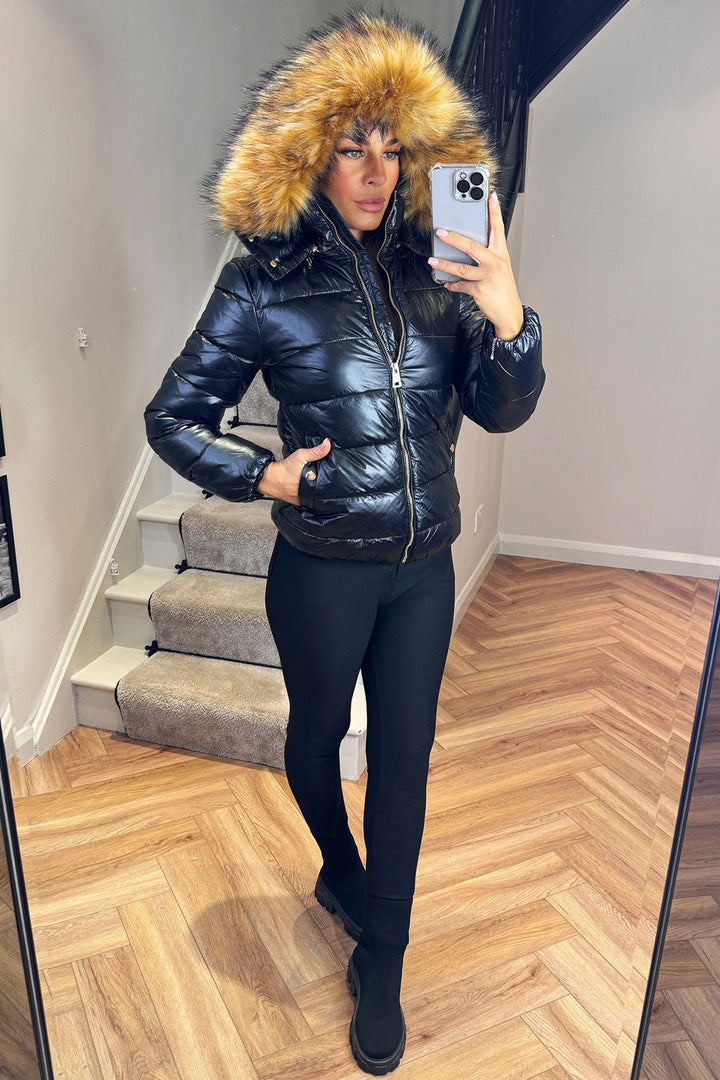 Cameron | Women’s faux fur hood padded puffer jacket