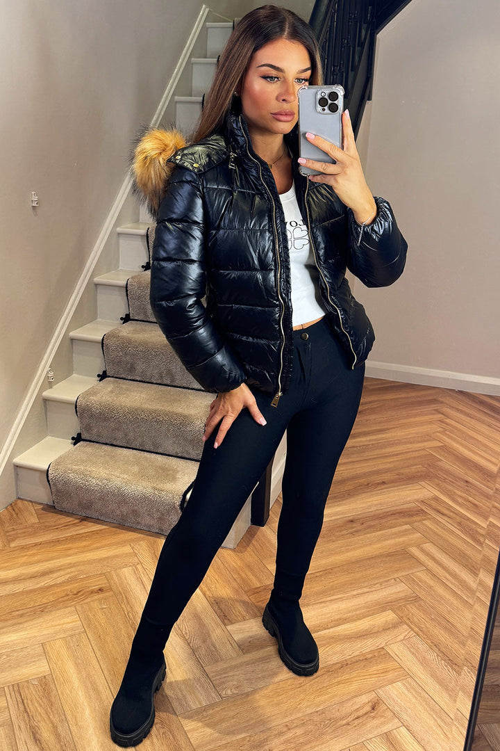 Cameron | Women’s faux fur hood padded puffer jacket