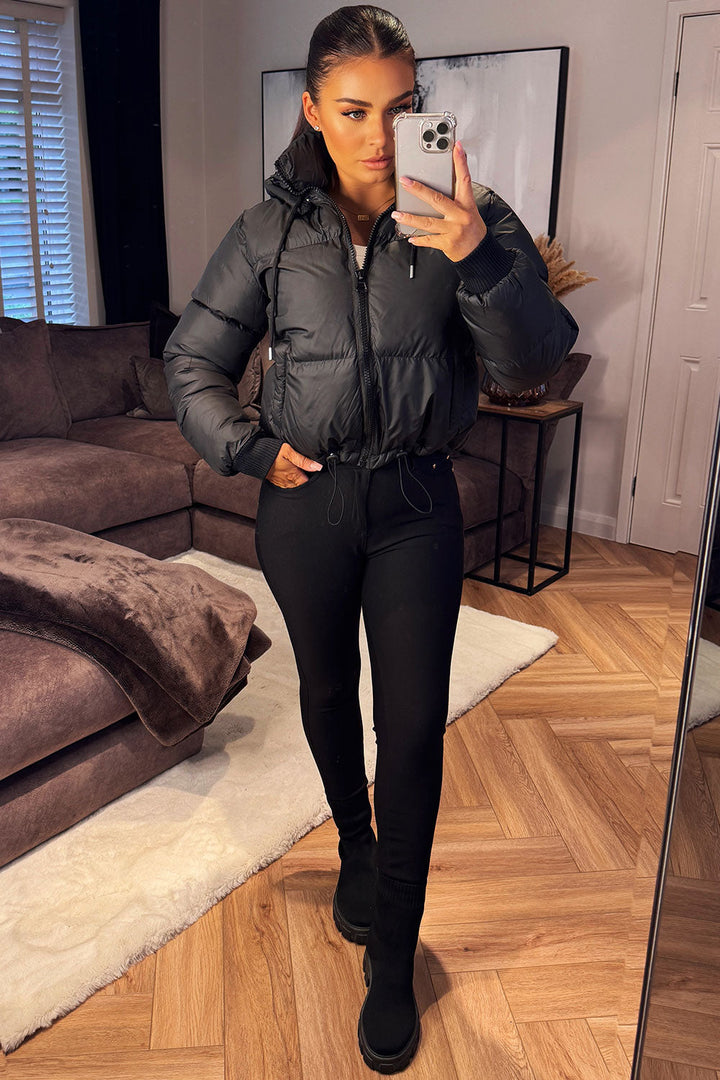 Kaeli | Women’s short puffer jacket with detachable hood