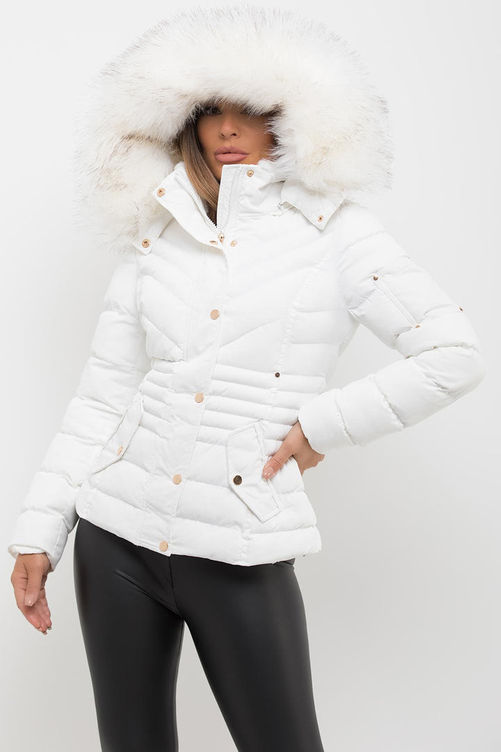 Lilia | Women’s faux-fur hooded puffer jacket
