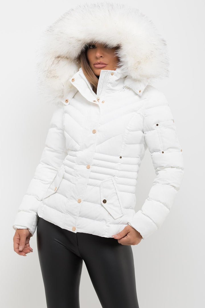 Lilia | Women’s faux-fur hooded puffer jacket
