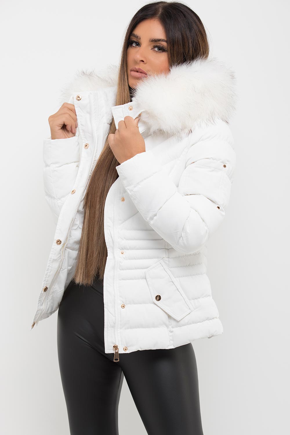Lilia | Women’s faux-fur hooded puffer jacket