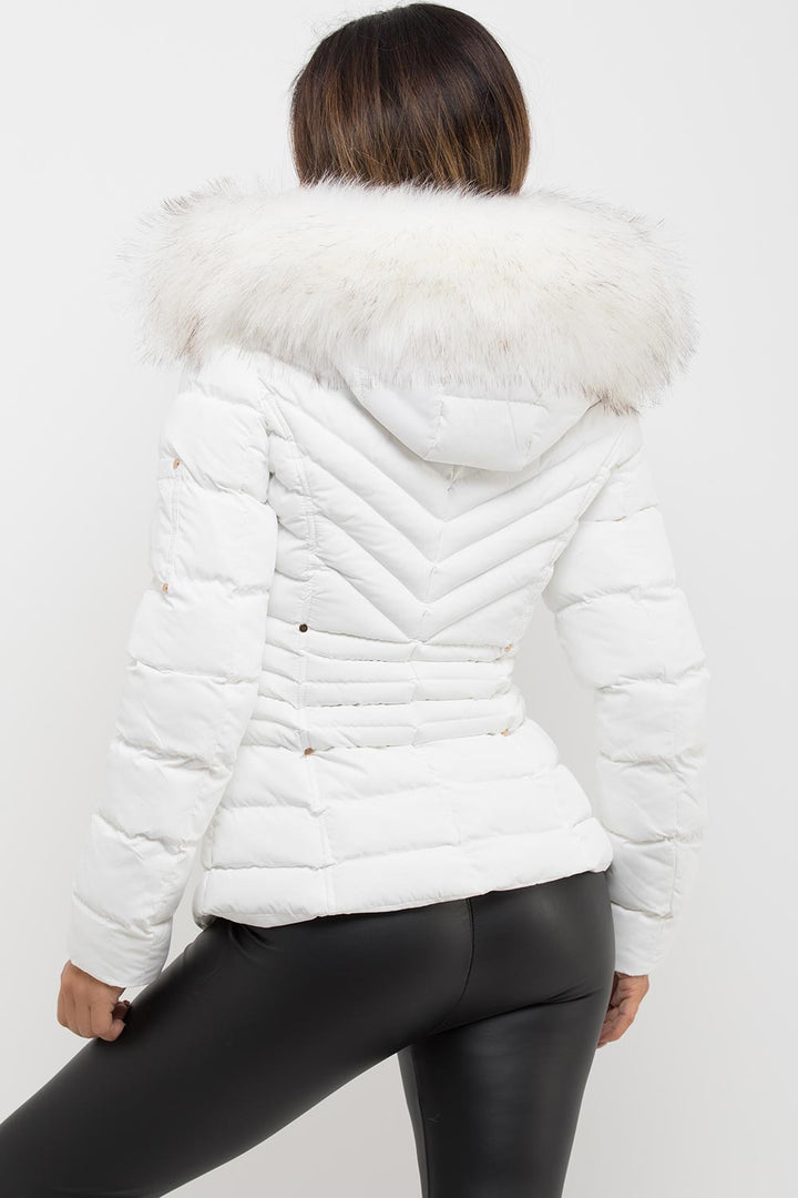 Lilia | Women’s faux-fur hooded puffer jacket