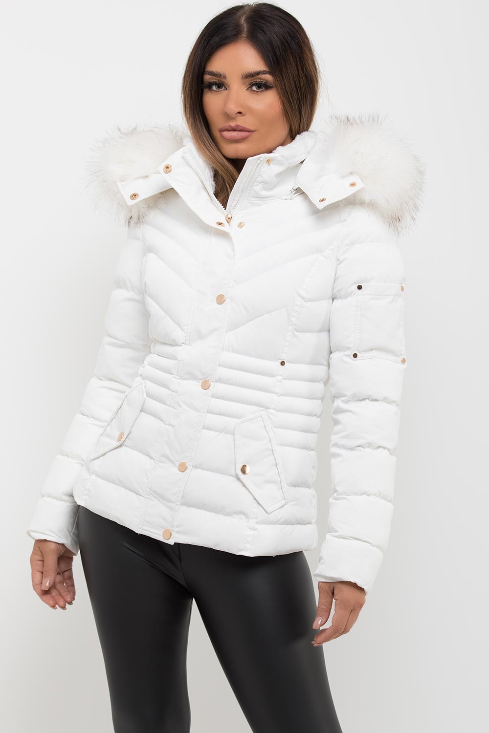 Lilia | Women’s faux-fur hooded puffer jacket