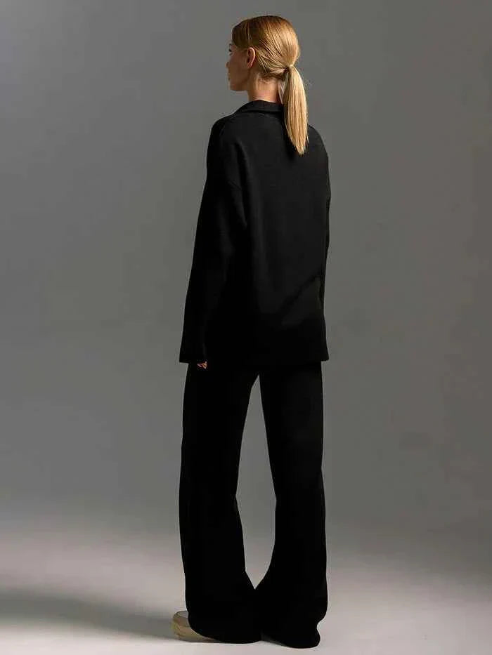 Noelle | Women's two-piece loungewear set with wide-leg pants