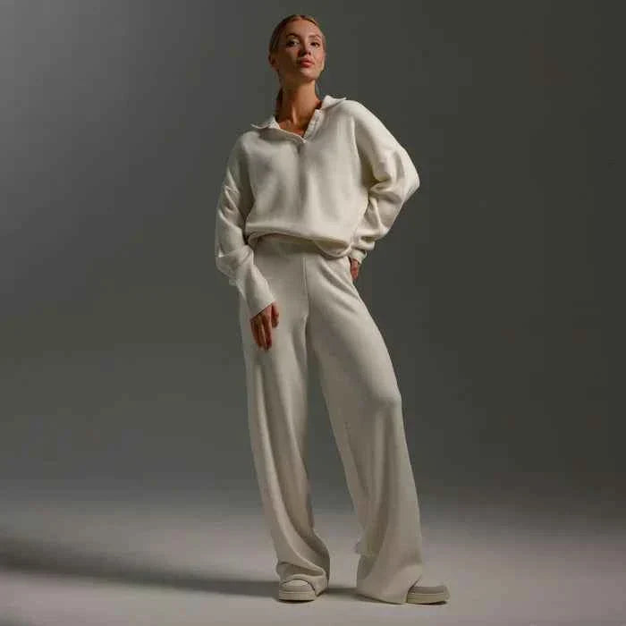 Noelle | Women's two-piece loungewear set with wide-leg pants