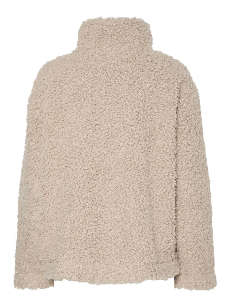 Rhea | Women’s cozy textured teddy button jacket